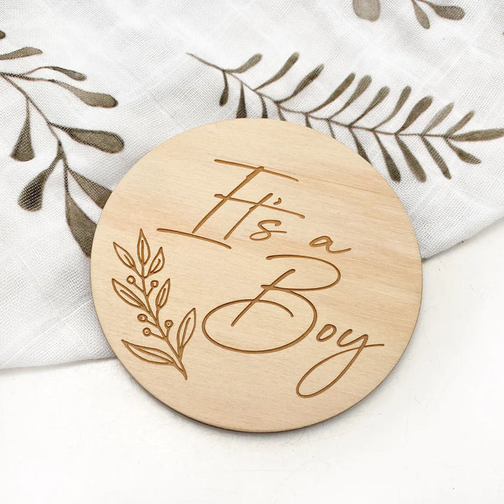 Signature Series Timber Baby Milestone Announcement Plaques
