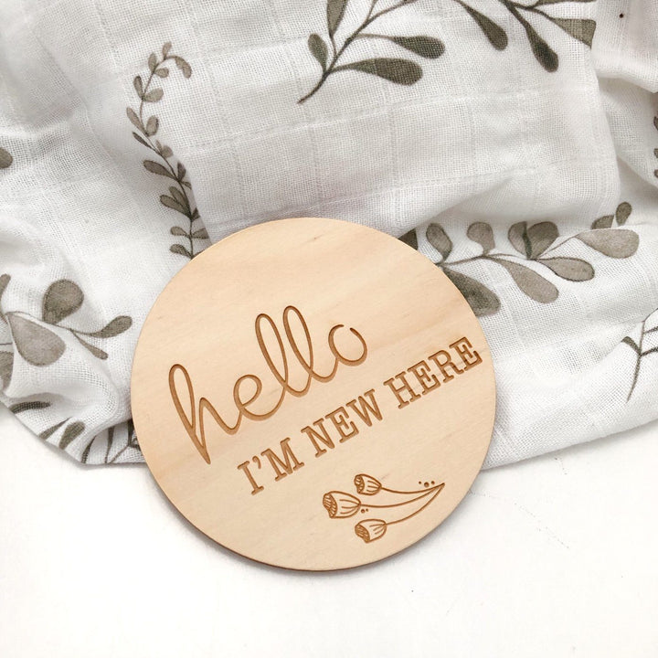 Assorted Timber Baby Milestone Announcement Plaques