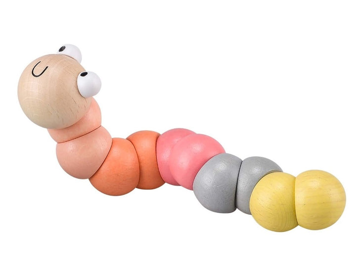 Wooden Pastel Wriggly Wooden Worms