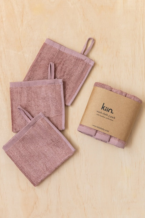 Kiin Bamboo Cotton Wash Cloth 3 Pack