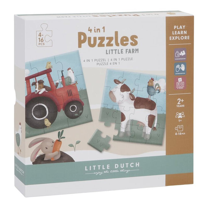 Little Farm 4 in 1 Puzzle Set