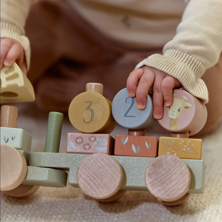 Little Dutch Safari Friends Wooden Block Train
