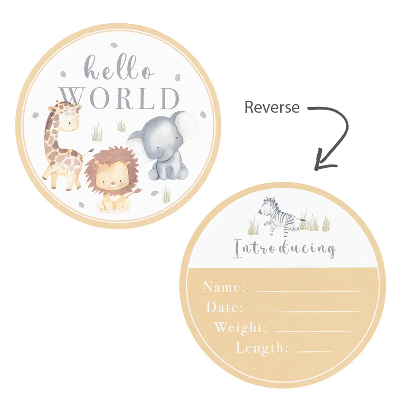 Hello World Baby Jersey Wrap Gift Set - Savanna Babies