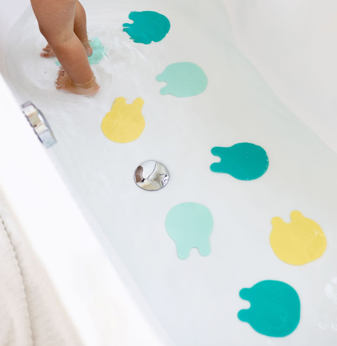 Quut Grippi Jellyfish Bath Safety Grips - Minty Yellow