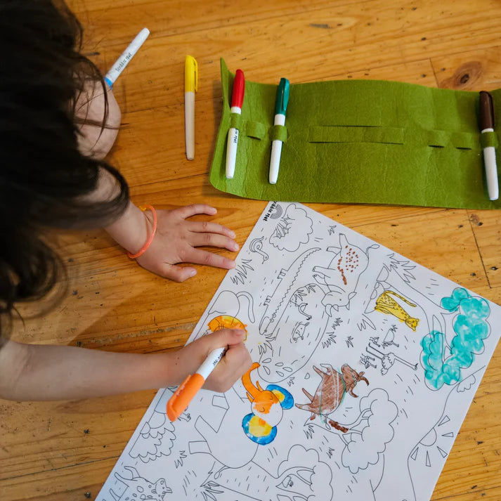 Reusable Scribble Mat Set | Going on Safari