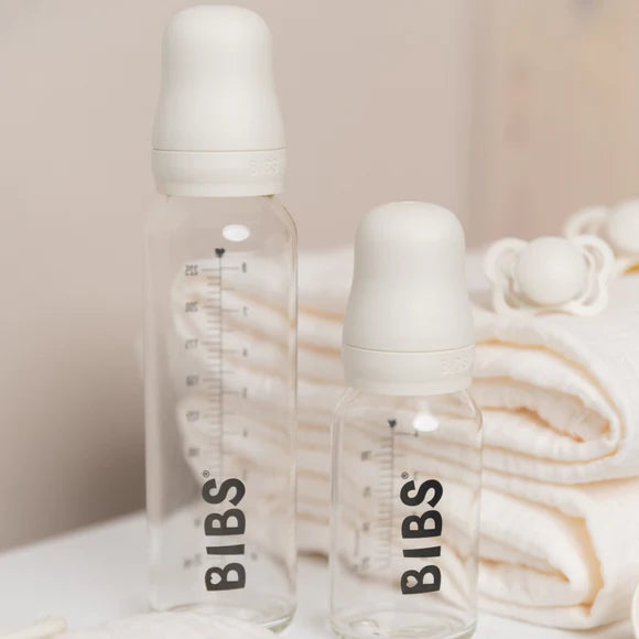 Bottiglia di vetro per bambini - set completo 110ml - Ivory – BIBS