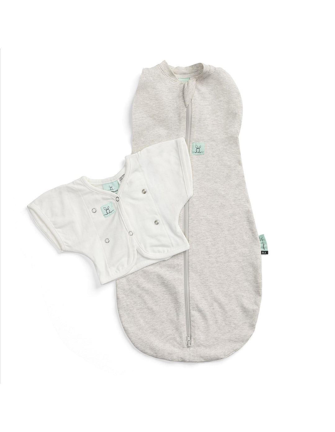 ergoPouch  Grey Marle Cocoon Swaddle Sleep Starter Pack  1.0 TOG | 0-3 Months