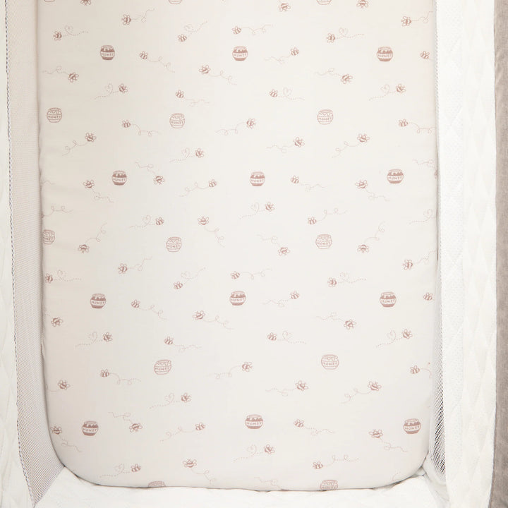 Bedside Bassinet/ Co Sleeper Fitted Sheets 2 Pack - Cuddly Bear