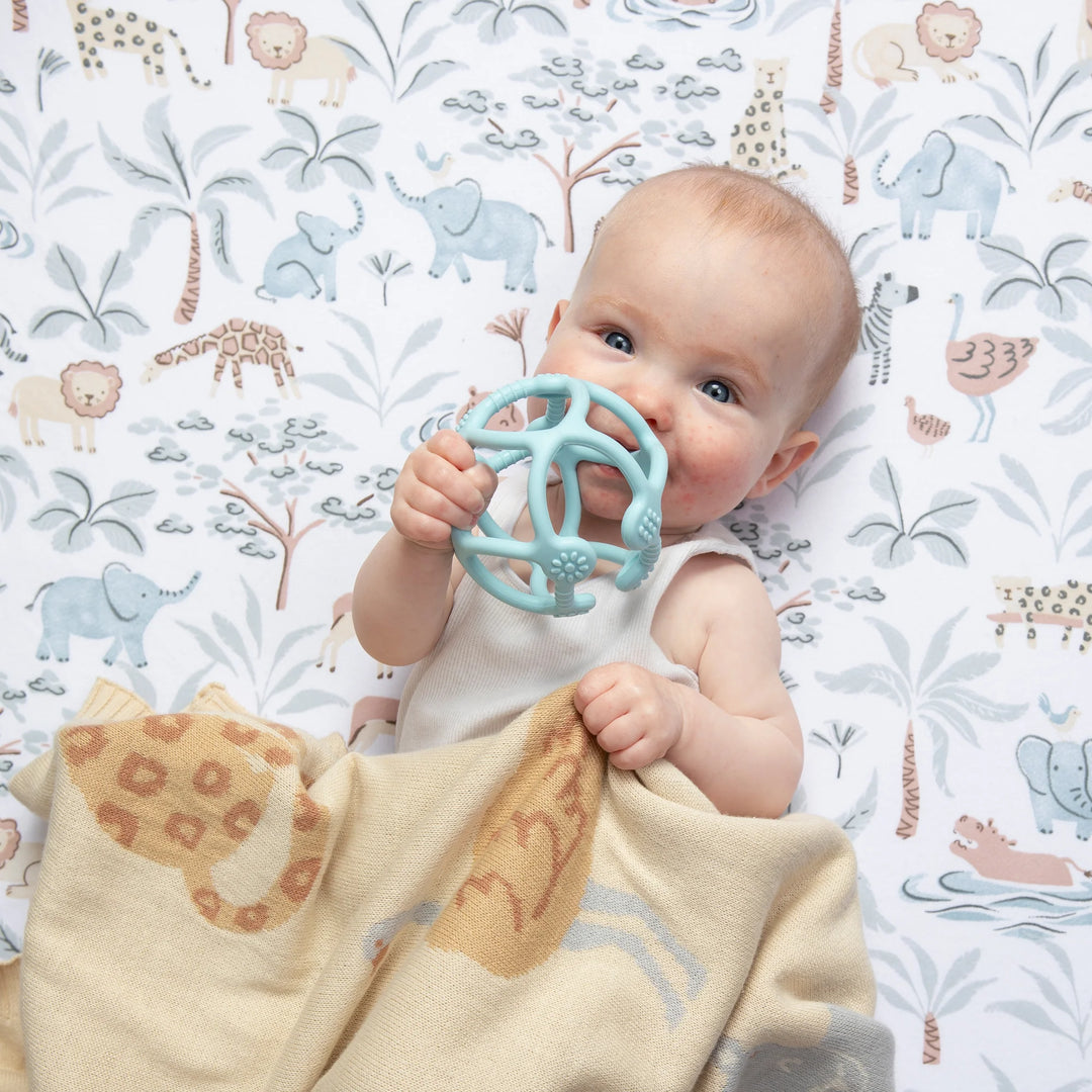 Organic Jersey Cot Fitted Sheets 2 Pack - Wild Safari