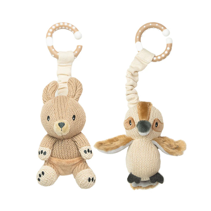 Pram/Stroller Toys - Kangaroo & Kookaburra