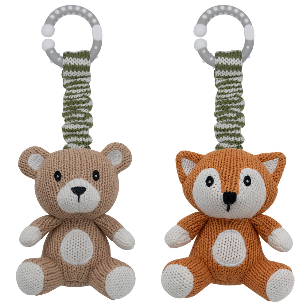 Pram/Stroller Toys - Bear & Fox