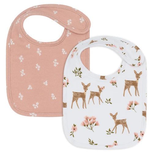 Cotton Jersey 2-pack Bibs - Sophia's Garden