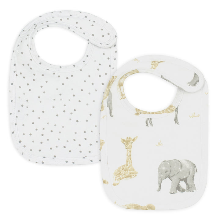 Cotton Jersey 2-pack Bibs - Savanna Babies