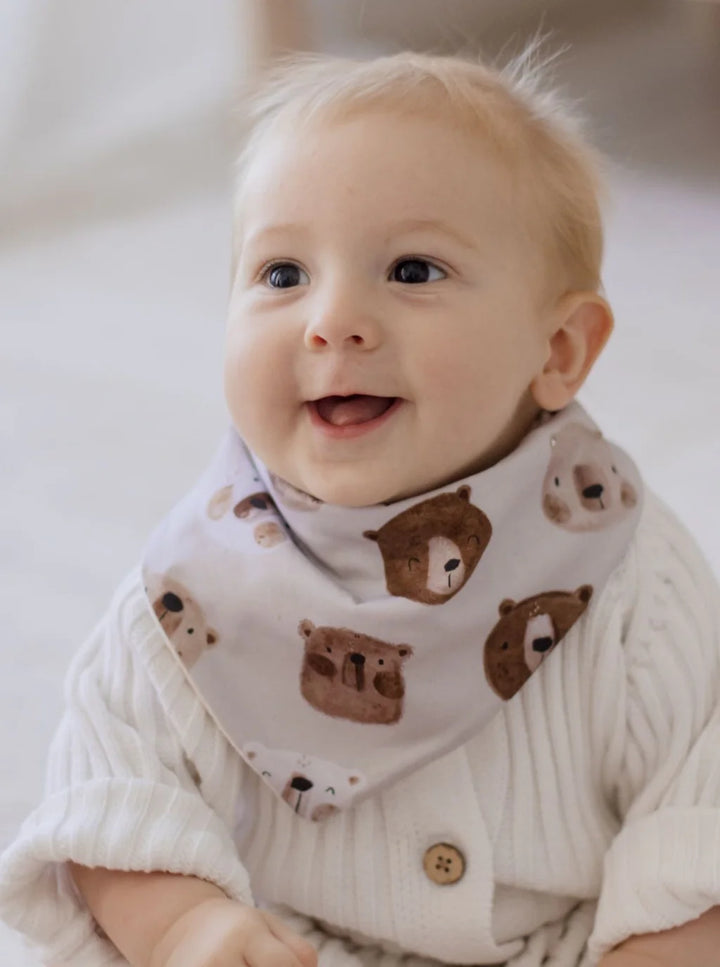 Bambella Bandana Bibs 2 Pack | Bear in There & Oat