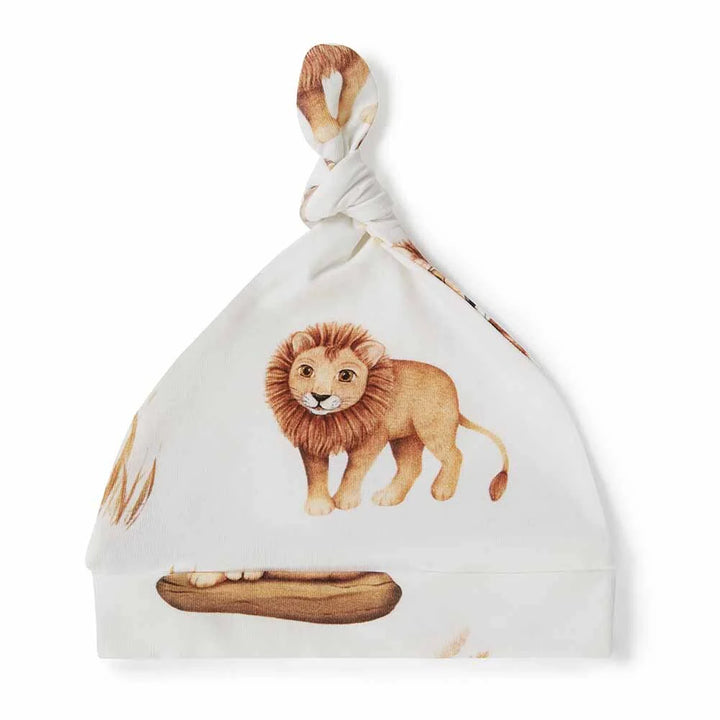 Snuggle Hunny Organic Knotted Beanie - Lion
