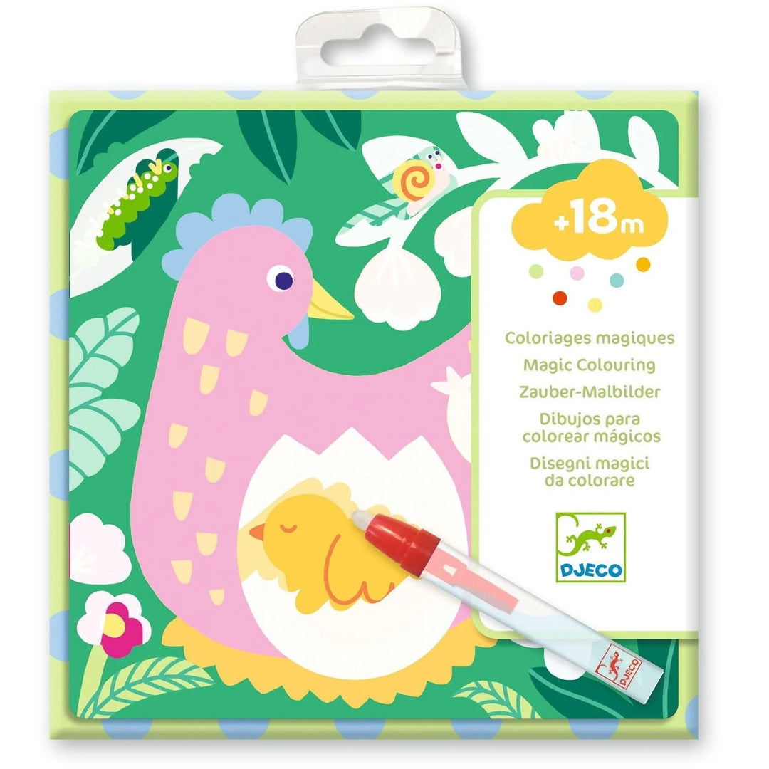 Djeco Magic Colouring Peekaboo! Garden Baby Animals