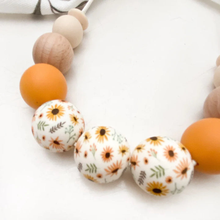 Spring Bloom Silicone Necklace - Amber Sunflower