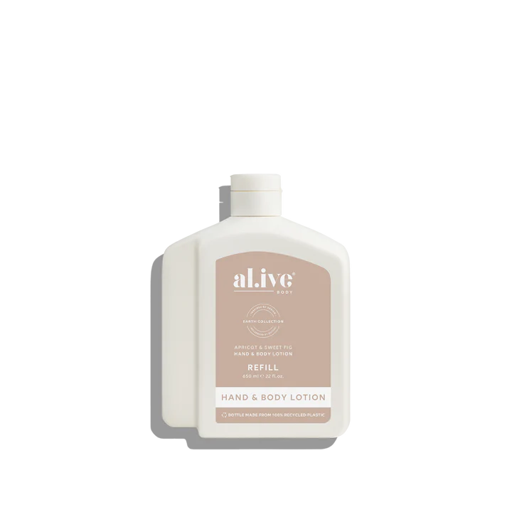 al.ive Hand & Body Lotion 650ml Refill - Apricot & Sweet Fig