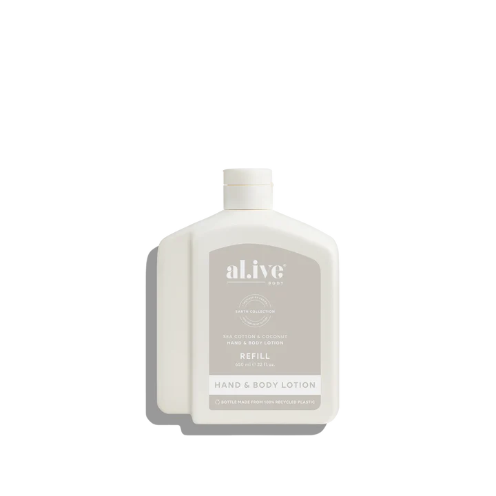 al.ive Hand & Body Lotion 650ml Refill - Sea Cotton & Coconut