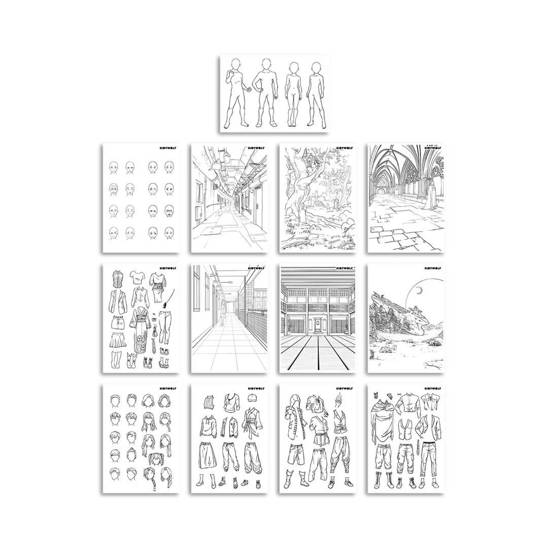 KIDYDRAW-PRO Portable LCD Drawing Tablet - Manga