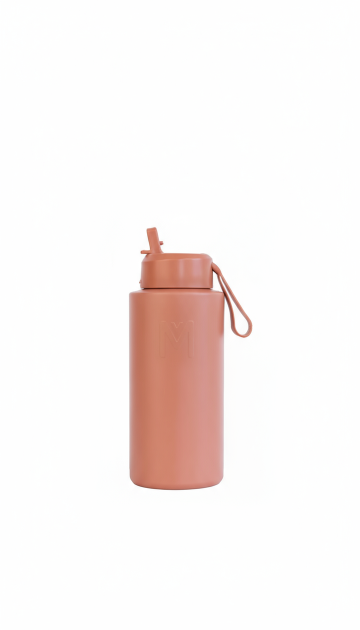 MontiiCo Fusion 1lt Insulated Sipper Lid Drink Bottle | Clay