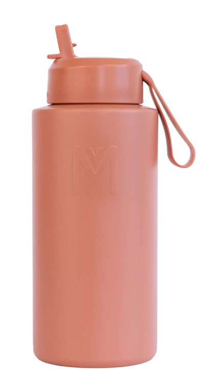 MontiiCo Fusion 1lt Insulated Sipper Lid Drink Bottle | Clay
