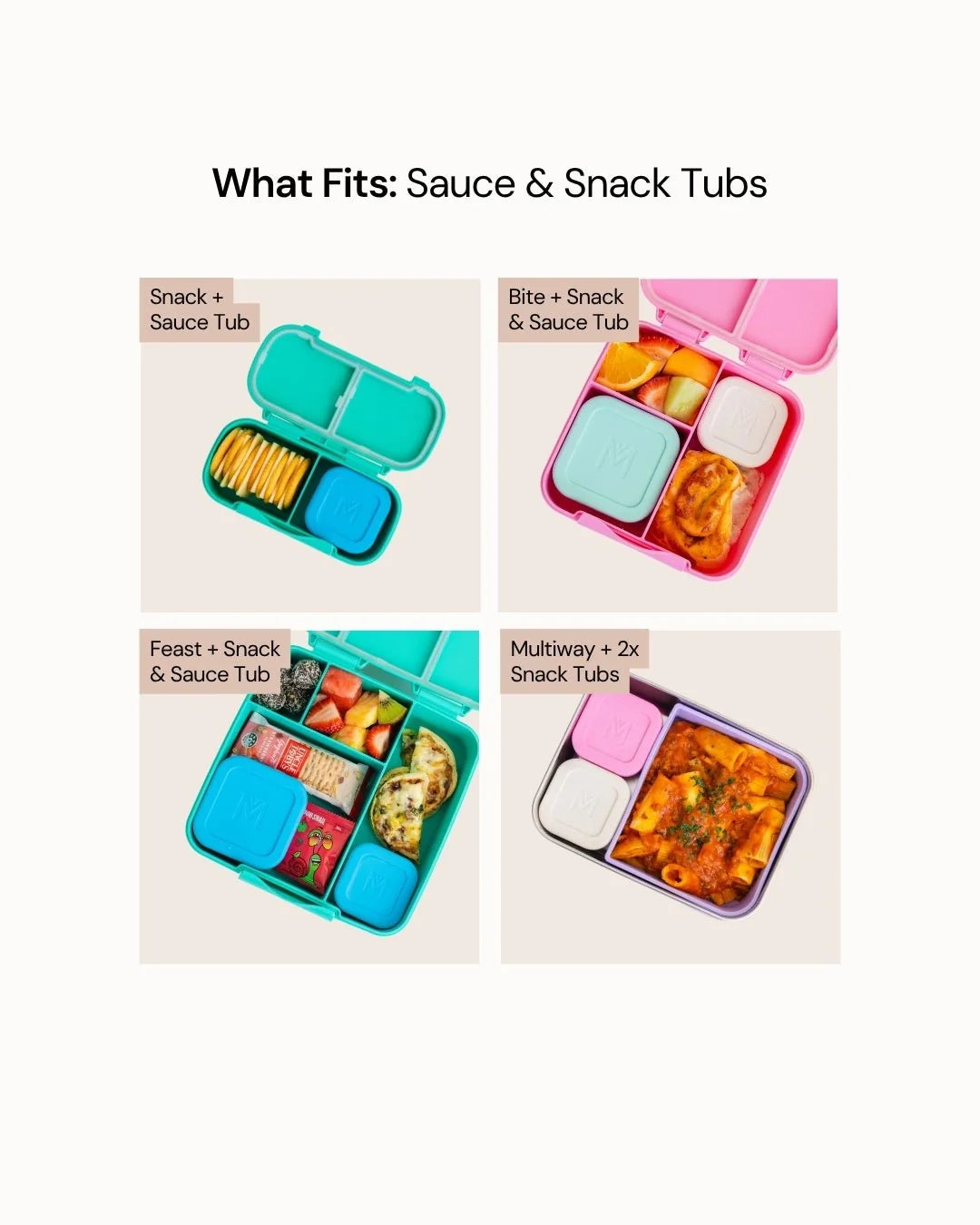 Montiico Silicone Snack Tub - Apple