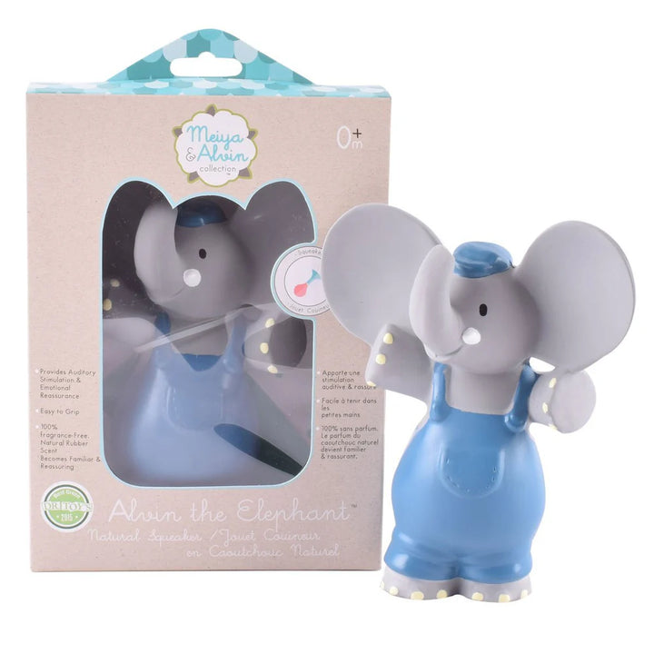 Alvin The Elephant All Rubber Squeaker Toy/Teether Gift Box