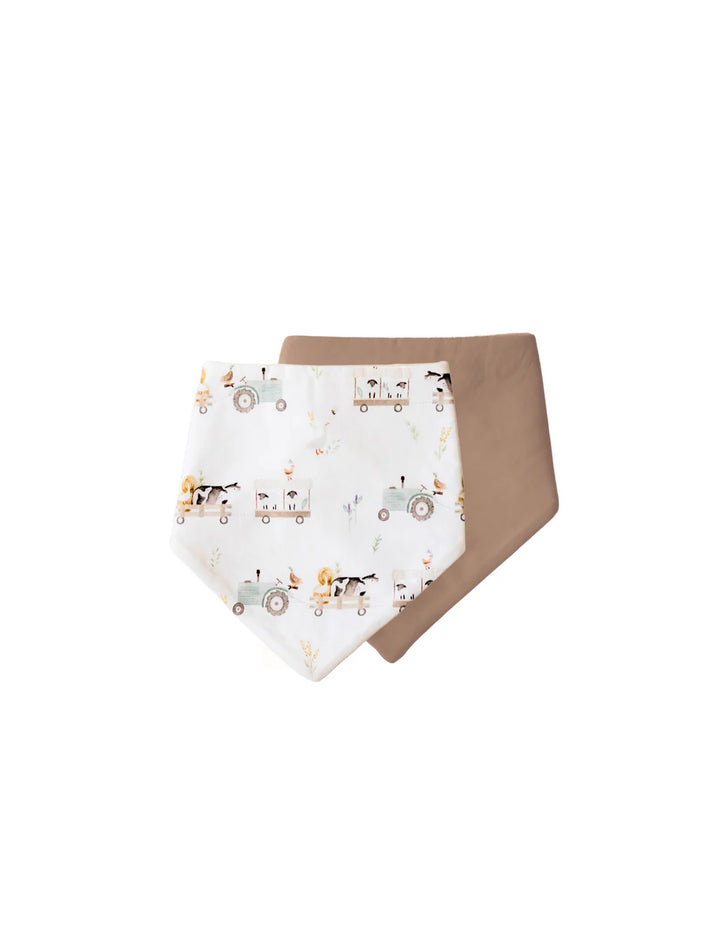 Bambella Bandana Bibs 2 Pack | Oakwood Farm & Latte