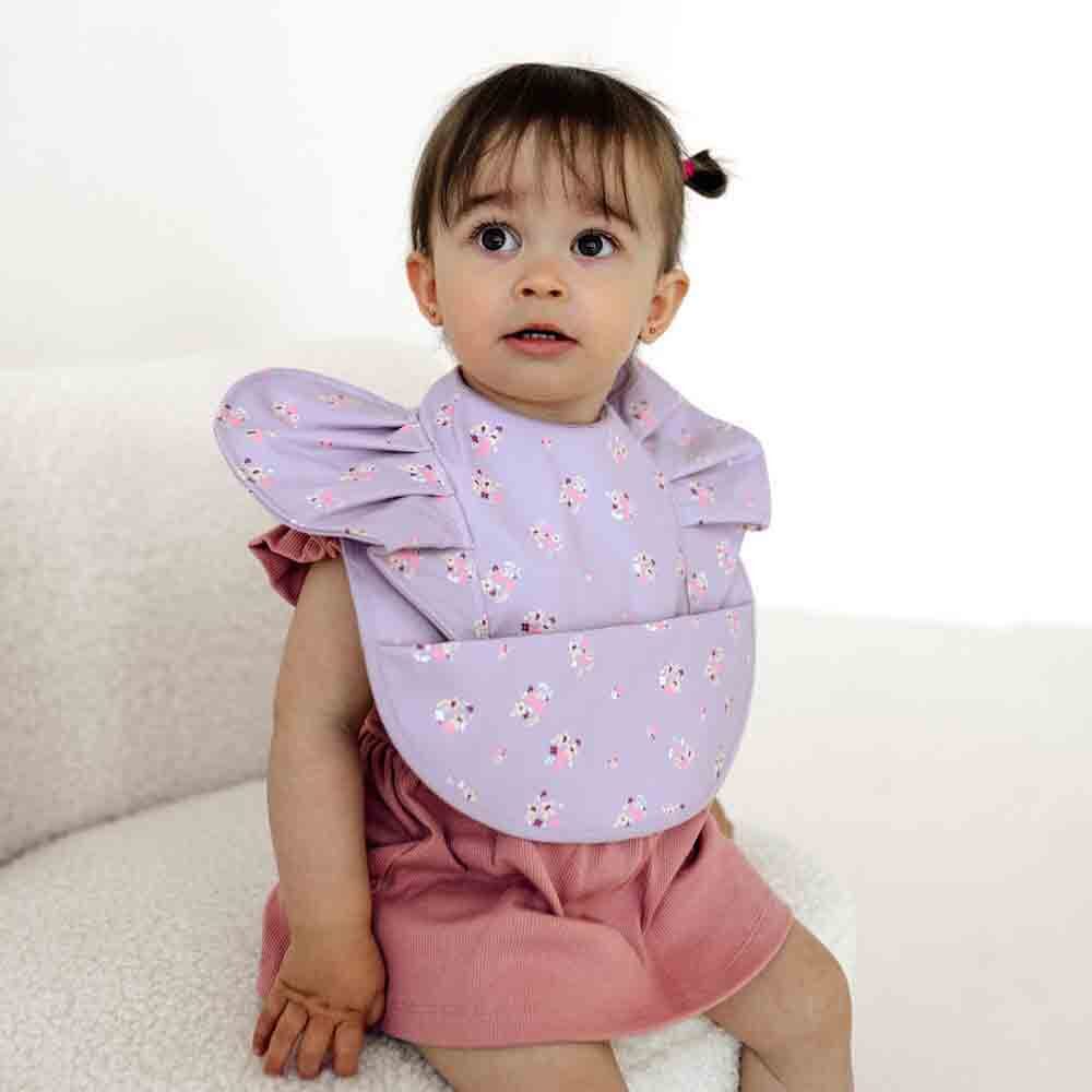 Snuggle Hunny Waterproof Snuggle Bib - Lilac Bloom