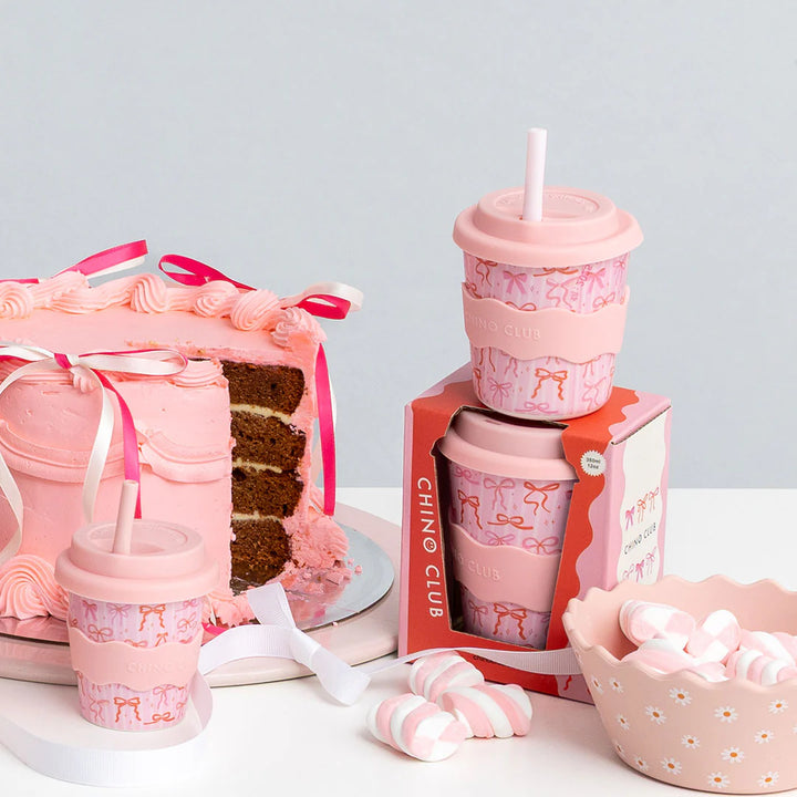 Bows Kids Keep Cup 240ml + Straw