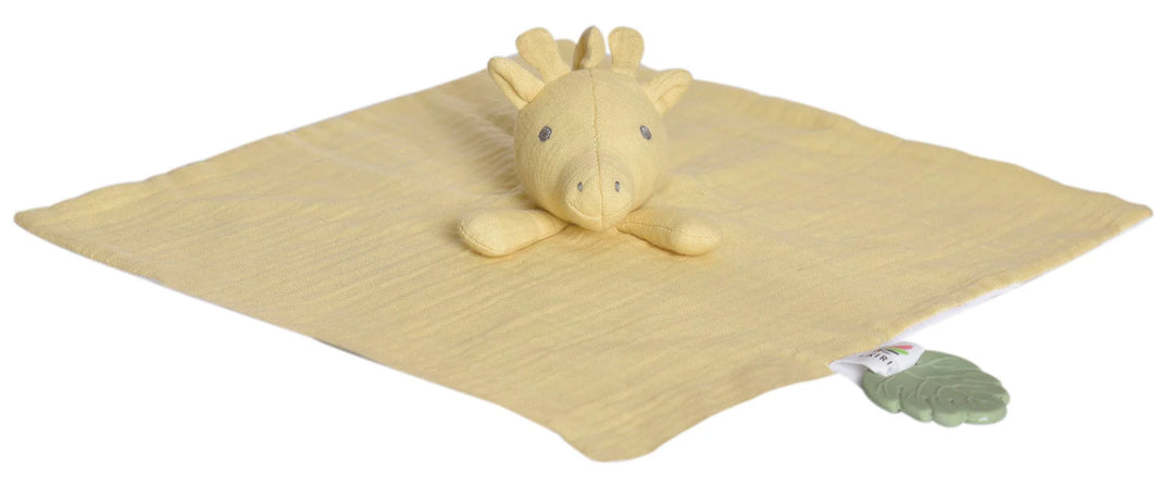 Tikiri Organic Comforter with Rubber Teether - Giraffe