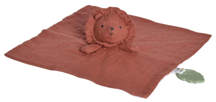 Tikiri Organic Comforter with Rubber Teether - Lion