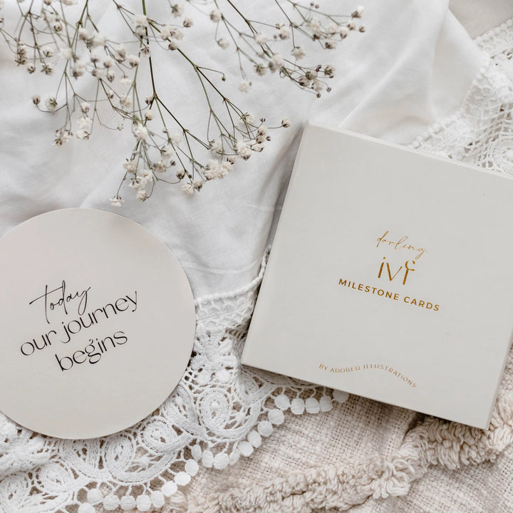 Adored Illustrations Darling IVF Milestone Cards