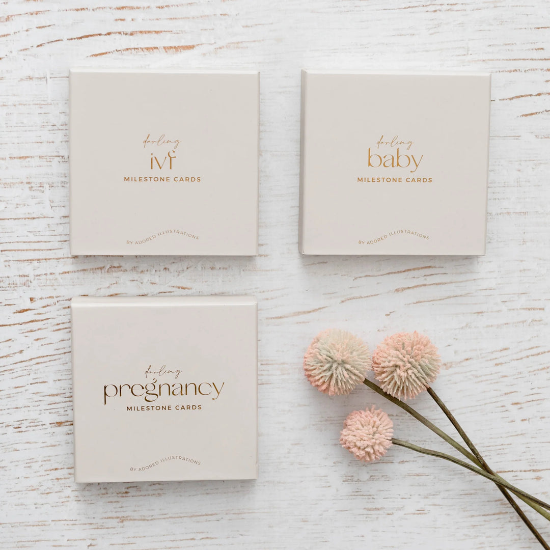 Adored Illustrations Darling IVF Milestone Cards