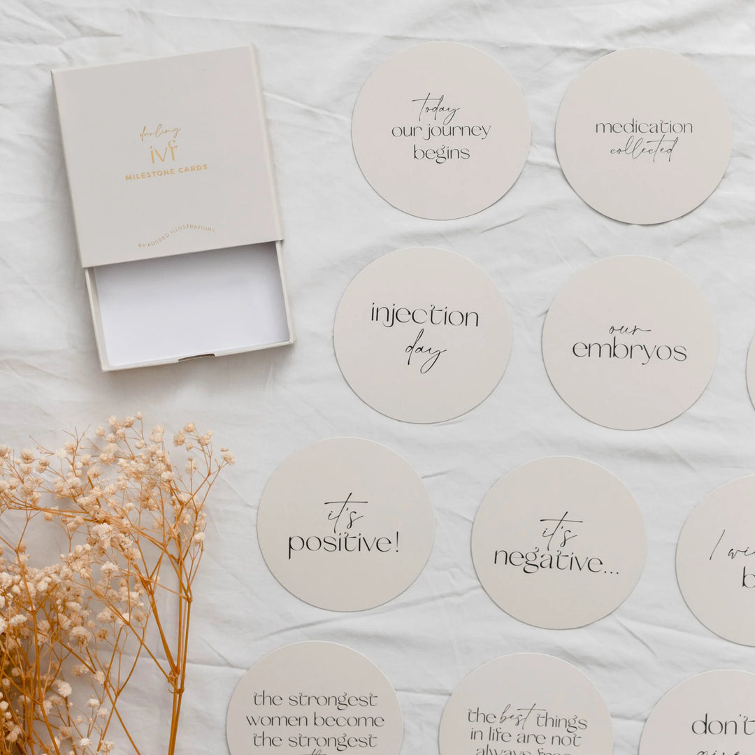 Adored Illustrations Darling IVF Milestone Cards