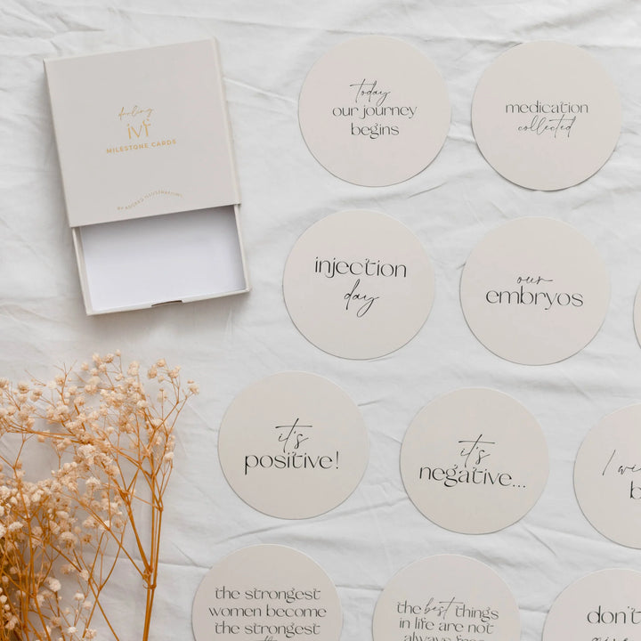Adored Illustrations Darling IVF Milestone Cards