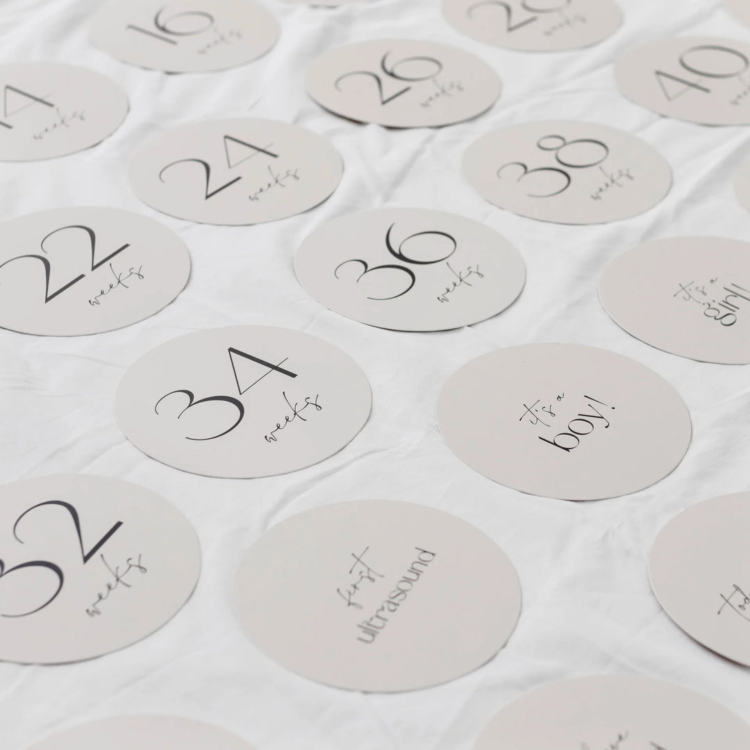 Adored Illustrations Pregnancy Milestone Cards