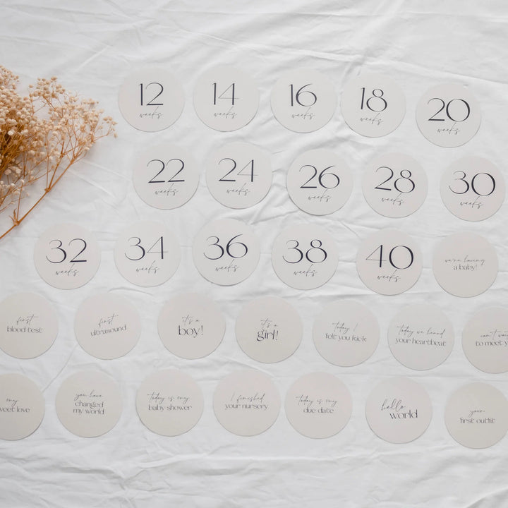 Adored Illustrations Pregnancy Milestone Cards