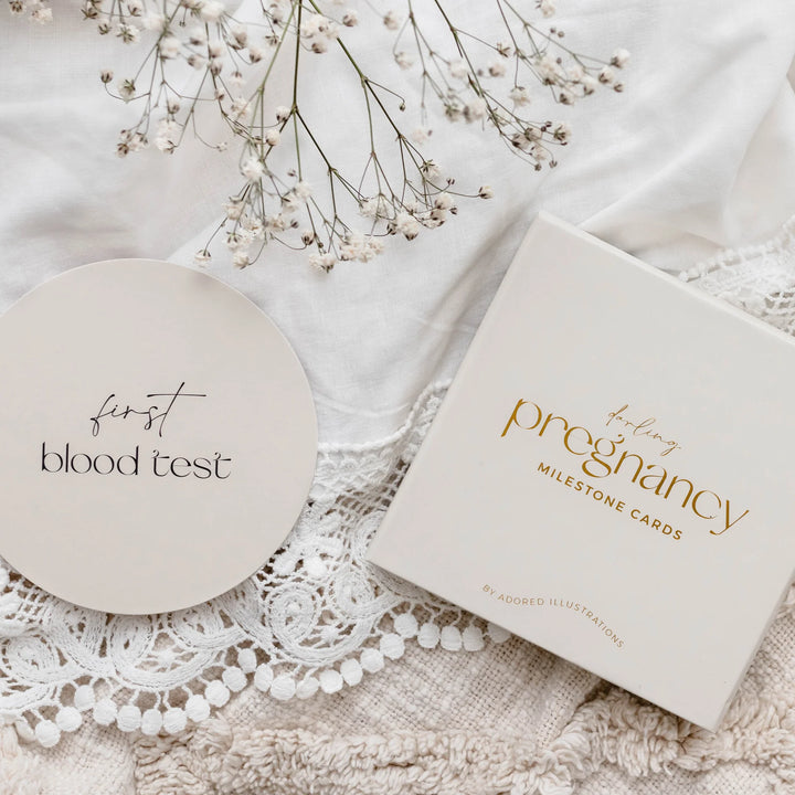 Adored Illustrations Pregnancy Milestone Cards