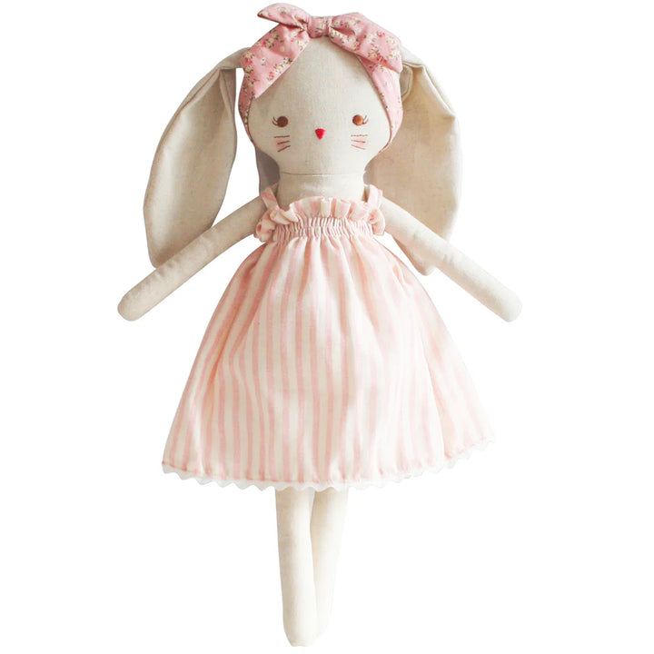 Alimrose Large Pink Stripe Bopsy Bunny 40cm