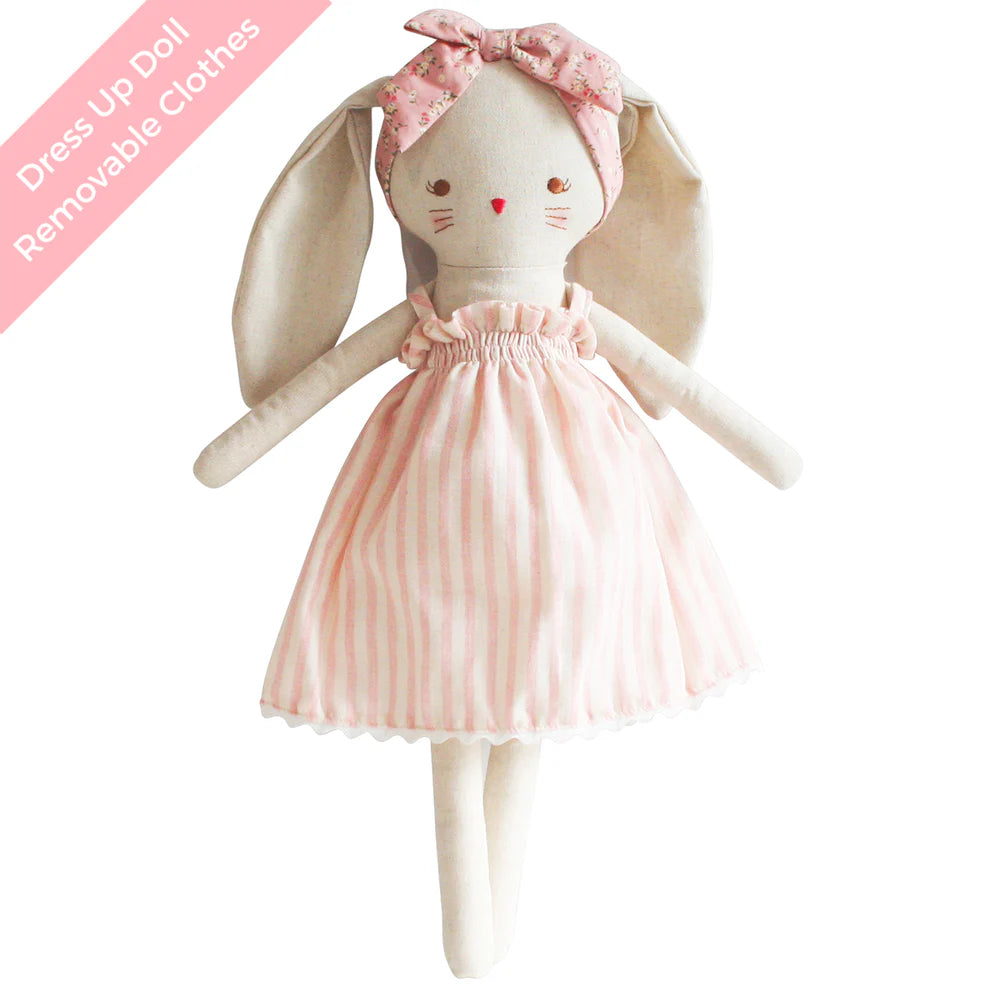 Alimrose Large Pink Stripe Bopsy Bunny 40cm