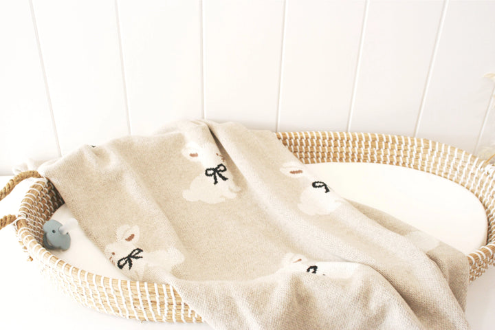 Alimrose Baby Bunny Blanket - Natural
