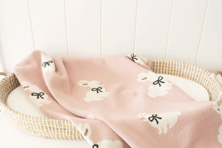 Alimrose Baby Bunny Blanket - Petal