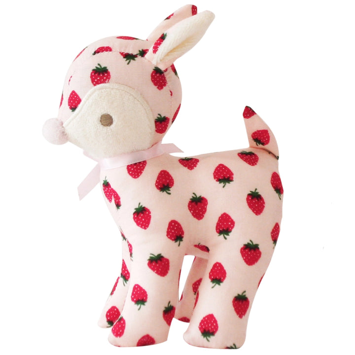 Alimrose Baby Deer Rattle Strawberry