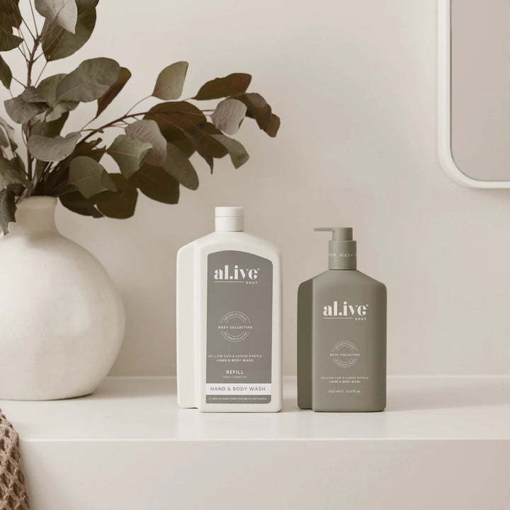 al.ive Hand & Body Wash 1L Refill - Willow Gum & Lemon Myrtle