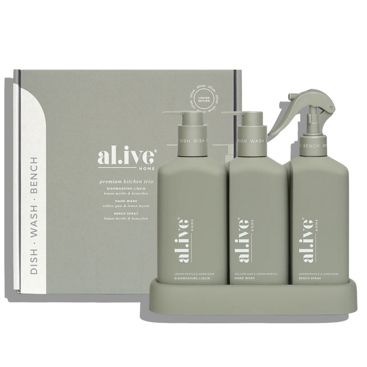 al.ive Kitchen Trio Set - Lemon Myrtle & Honeydew + Willow Gum & Lemon Myrtle