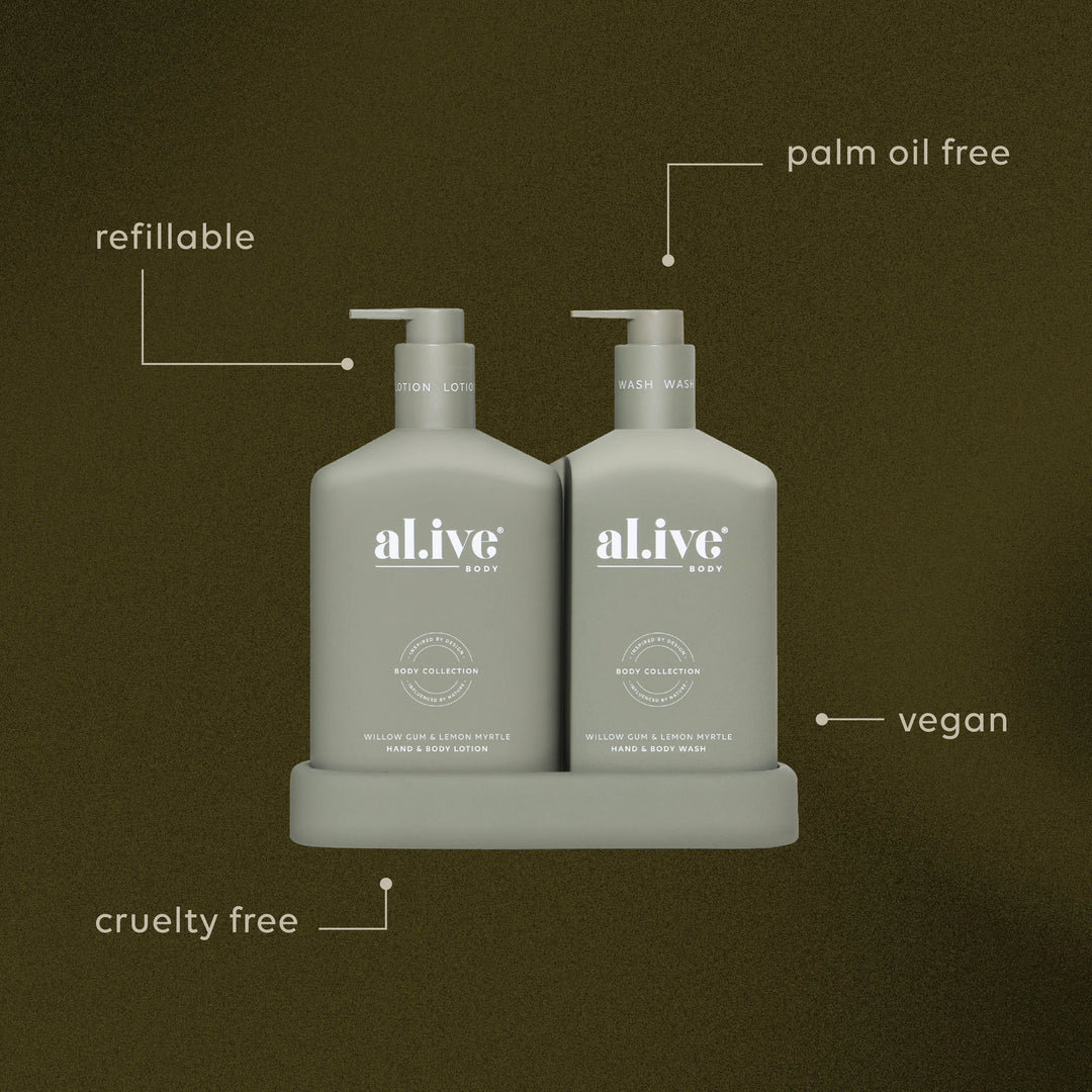 al.ive Body Willow Gum & Lemon Myrtle Wash & Lotion Duo