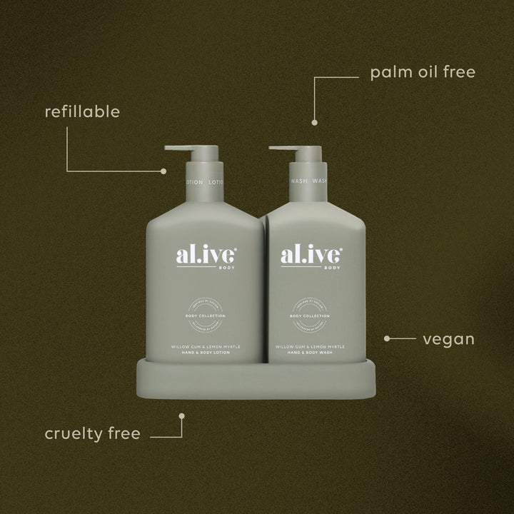 al.ive Body Willow Gum & Lemon Myrtle Wash & Lotion Duo