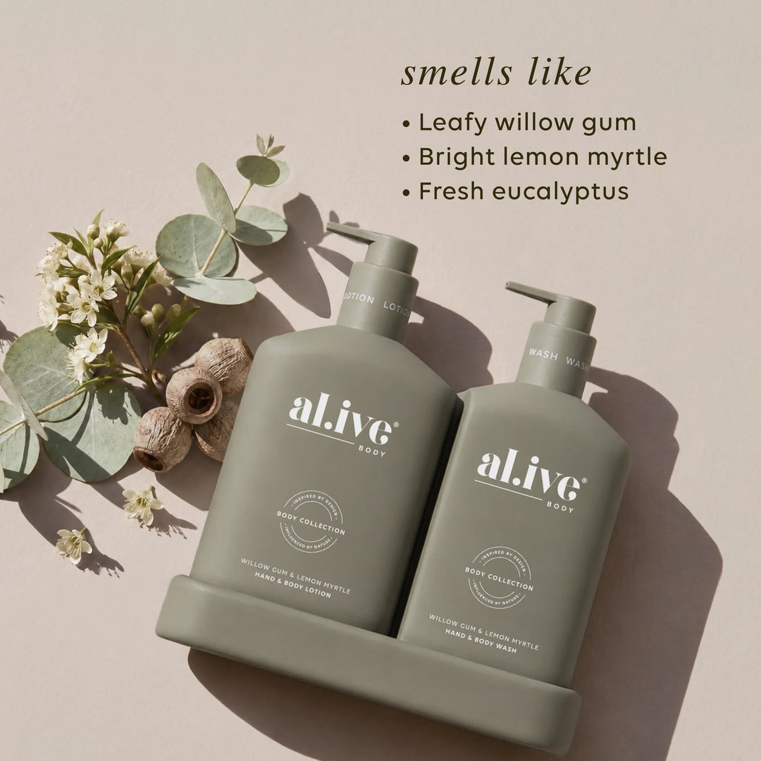 al.ive Body Willow Gum & Lemon Myrtle Wash & Lotion Duo